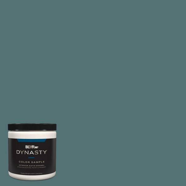 BEHR DYNASTY 8 oz. #PPU13-02 Juniper Berries One-Coat Hide Satin Enamel ...