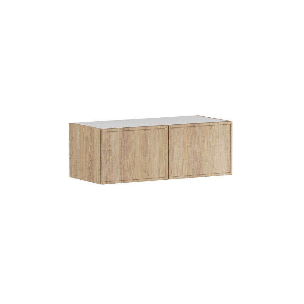 Designer Series Renly 33 in. W x 15 in. D x 12 in. H Assembled Slim Shaker Deep Wall Bridge Kitchen Cabinet in Sandstone price history on PriceWatchPro