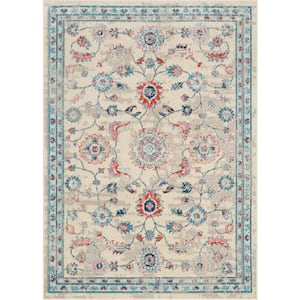 Paloma Arlette Bohemian Oriental Persian Teal 5 ft. 3 in. x 7 ft. 3 in. Area Rug