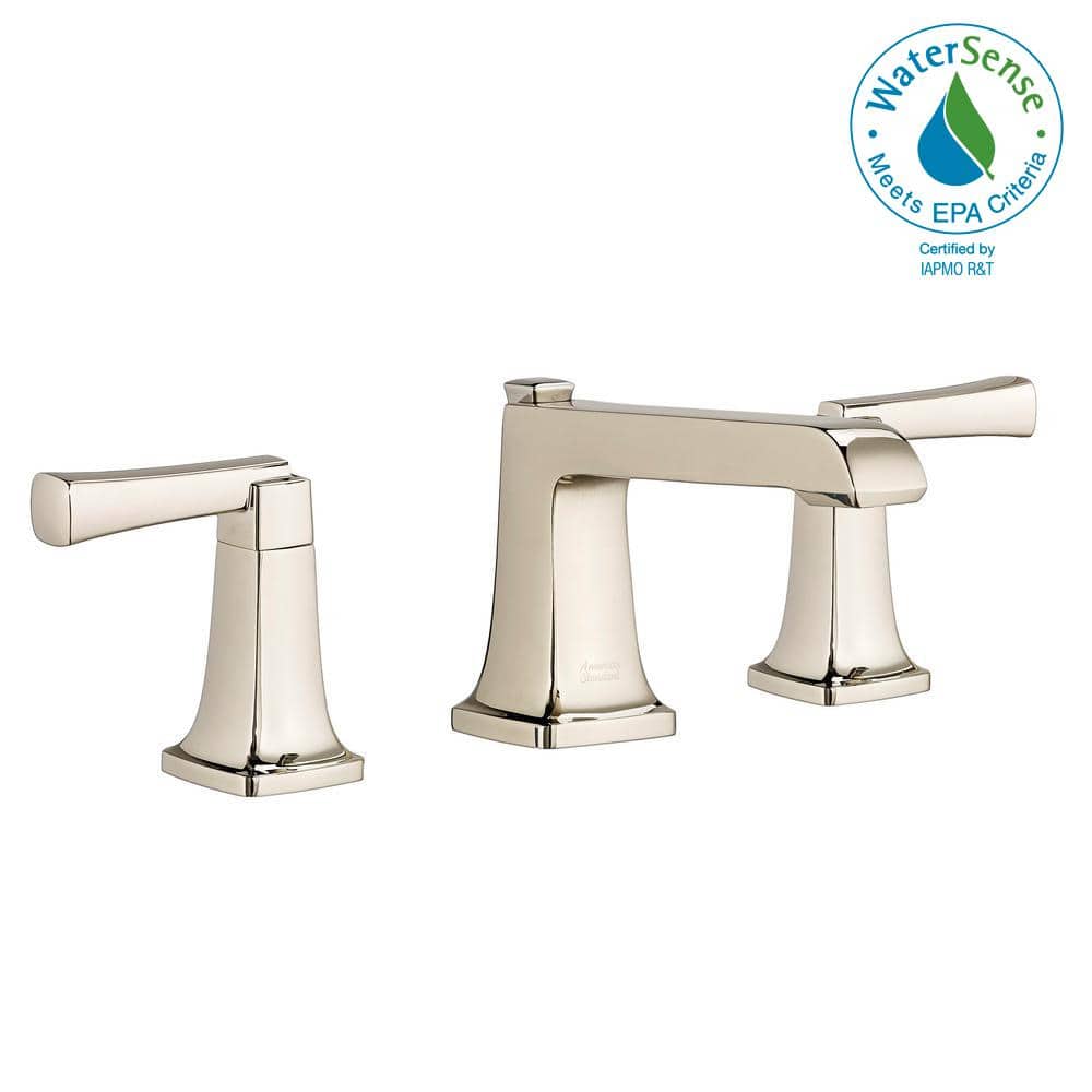 Polished Nickel 8-Inch Widespread 2-Handle Bathroom Faucet