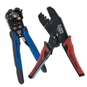 Wire Stripper and Ratcheting Crimper Tool Set (2-Piece)
