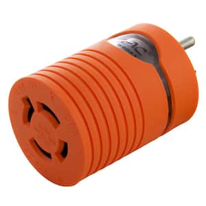 15 Amp Locking Adapter Household Plug NEMA 5-15P to Generator 4-Prong 20 Amp L14-20R with 2-Hots Bridged