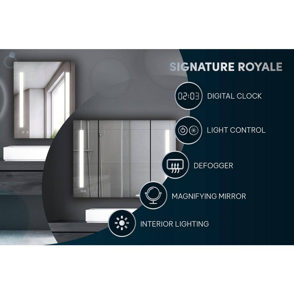 Signature Royale 48" x 30" LED Aluminum Medicine Cabinet