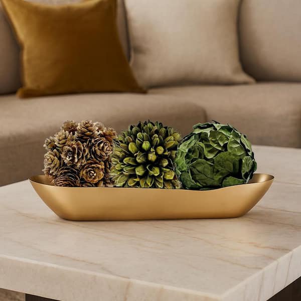 Preserved Pinecone and Oak Leaves Topiary Balls for Home Decor