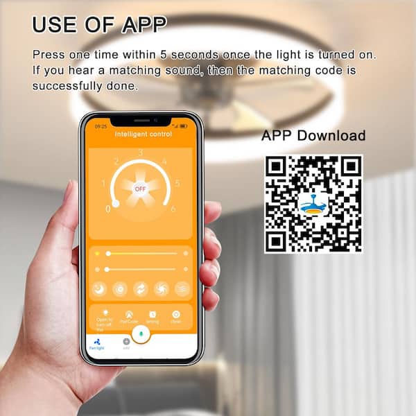 19.7 in. Embedded Installation of Thin Modern Indoor Purple Ceiling Fans with Remote Control and Dimmable LED