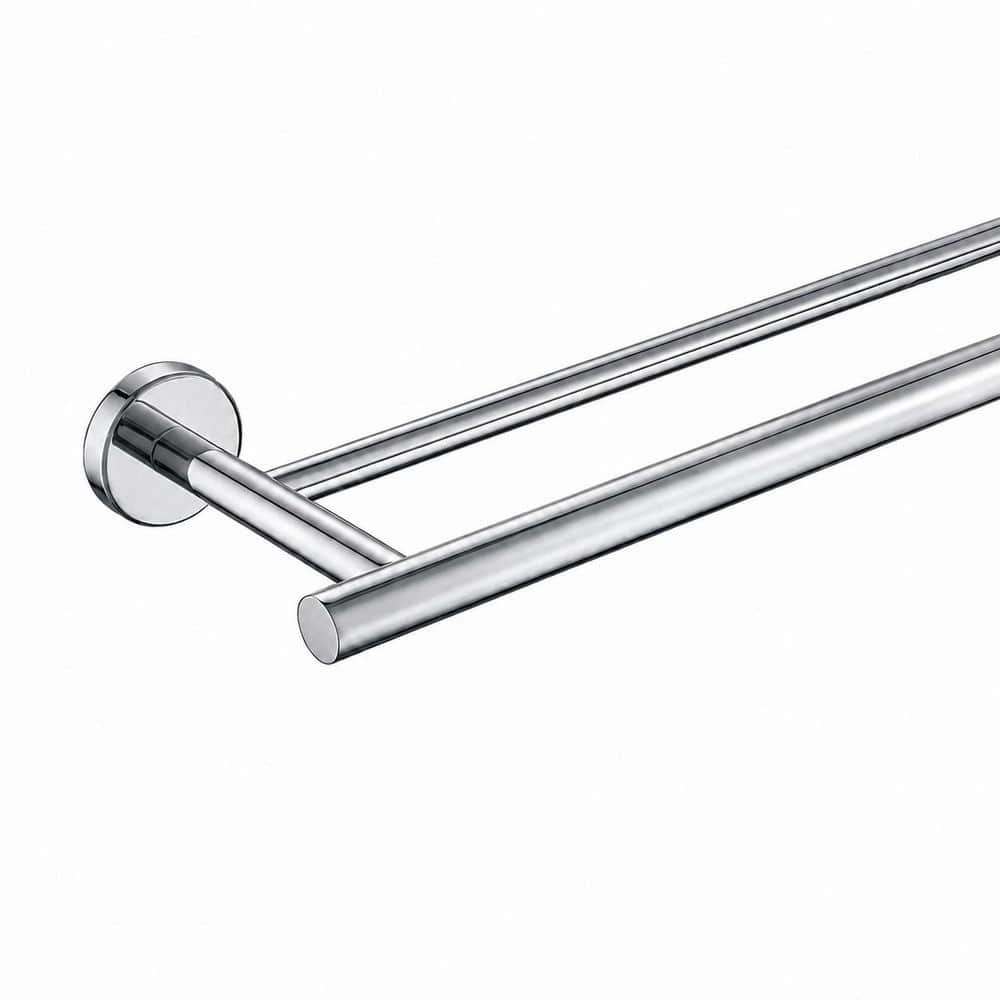 27.16 in. Screw-In Towel Bar Bath Accessory Polished Chrome Stainless Steel Wall Mount, Total Length 27.16 Inch price history on PriceWatchPro
