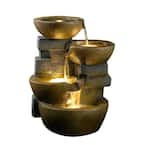 Pots Water Fountain with LED Light