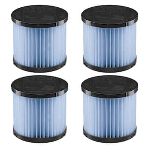 HEPA Filter for Small Wet Dry Vacuums (4-Pack)