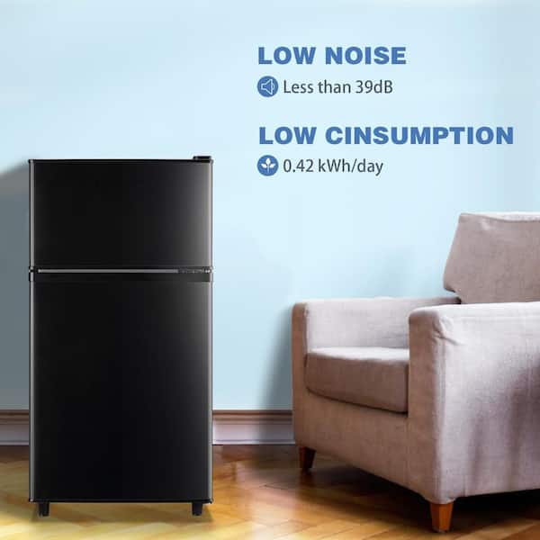 HOMLUX 3.5 cu. ft. Manual Defrost Mini Upright Freezer in Black