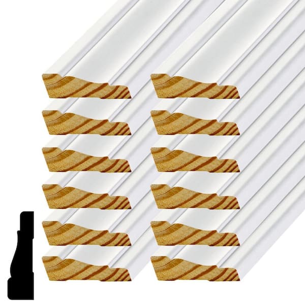 WM 356 11/16 in. x 2-1/4 in. x 168 in. Primed Finger Jointed Pine Casing Propak (12-Pack)