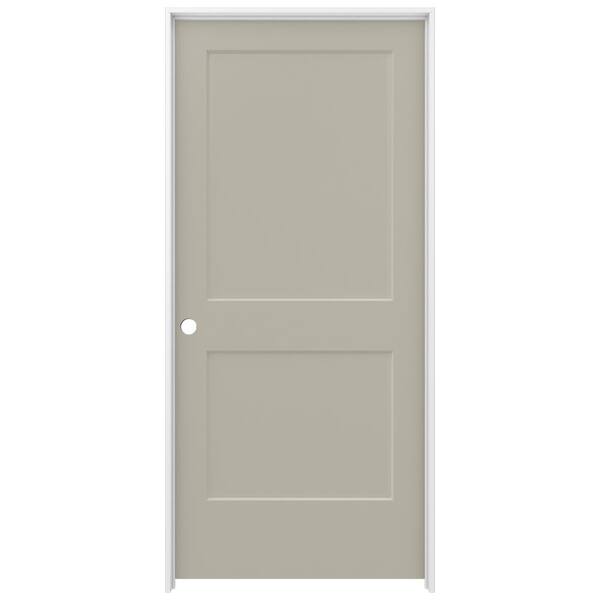 JELD-WEN 36 in. x 80 in. Monroe Desert Sand Right-Hand Smooth Solid Core Molded Composite MDF Single Prehung Interior Door