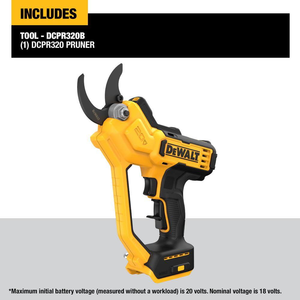 Dewalt Dcpr320b 20v Max Cordless Battery Powered Pruner Tool Only 