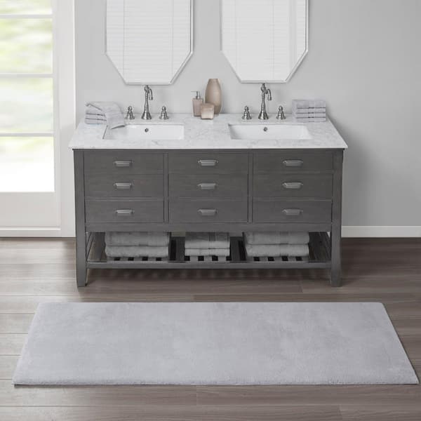 72in x 24in Bath Rug Luxurious Plush Feel with Quick-Dry Technology, Non-Skid Latex Backing Soft Fade Resistant Colors
