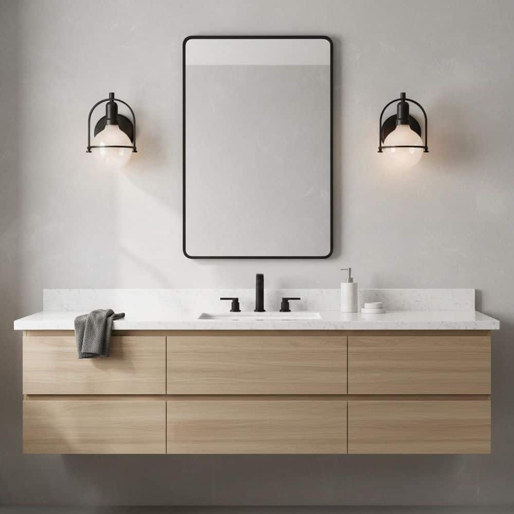 Somerset 6.25 in. 1-Light Black Shade-Free Vanity Light price history on PriceWatchPro