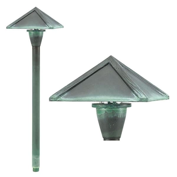Best Quality Lighting 1-Light Verde Green Die Cast Brass Path Light