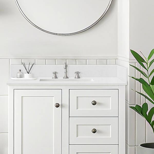 LANDOLT Pure Urban 21.25 in. W Engineered Stone Vanity Sidesplash