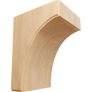6 in. x 5-1/2 in. x 8 in. Unfinished Red Oak Clarksville Corbel