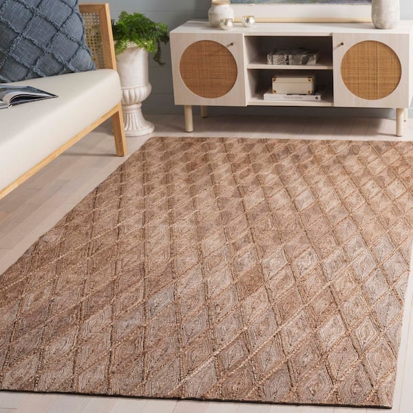 Natural Fiber 8 ft. x 10 ft. Natural Diamond Woven Area Rug