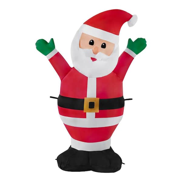 Photo 1 of 3.5 ft Pre-Lit LED Airblown Santa Christmas Inflatable