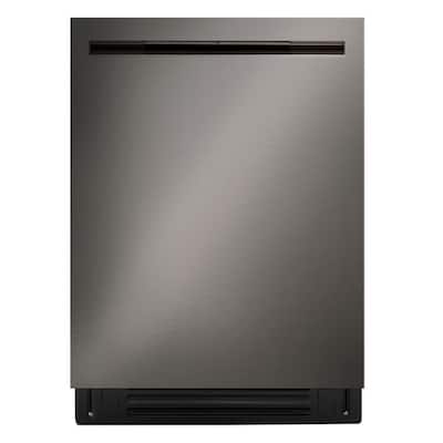 24 in. Top Control Smart Built-in Dishwasher in Black Stainless Steel with FlushFit Design and 1-Hour Wash and Dry