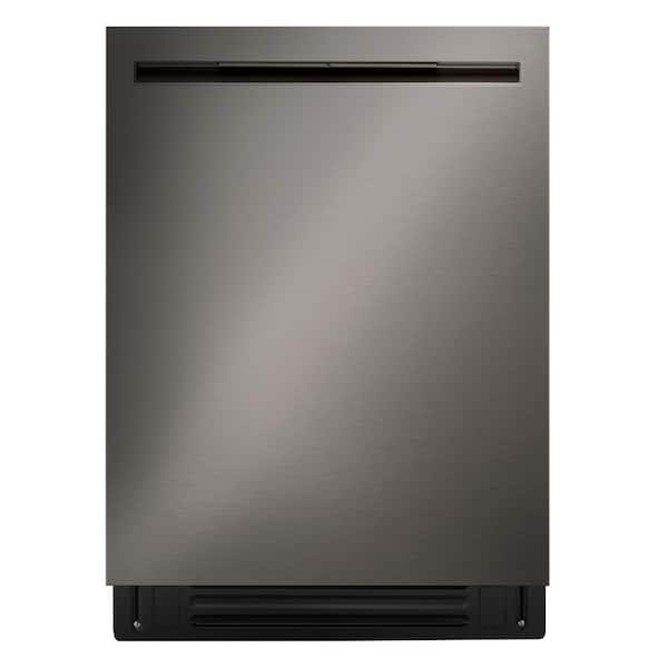 24 in. Top Control Smart Built-in Dishwasher in Black Stainless Steel with FlushFit Design and 1-Hour Wash and Dry