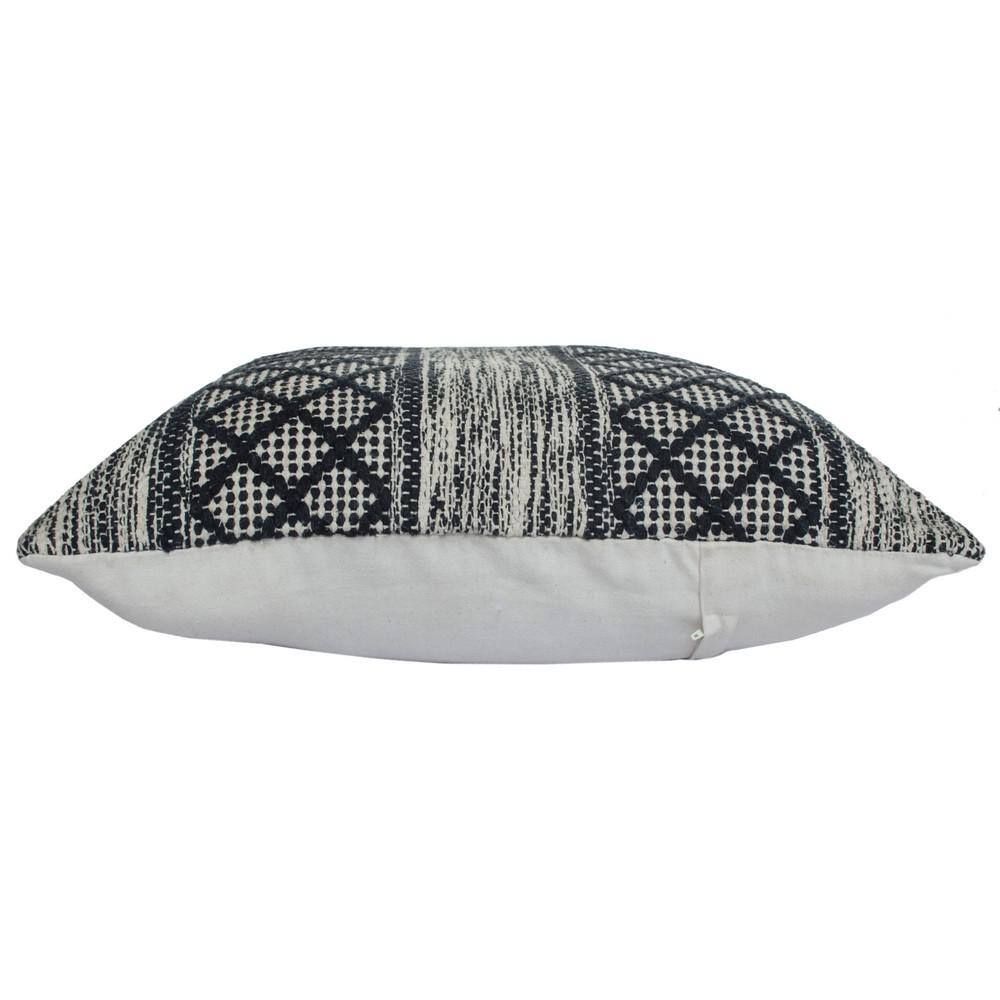 Gray and Black Geometric Diamond 20" Square Pillow