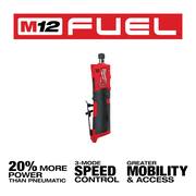 M12 FUEL 12V Lithium-Ion Brushless Cordless 1/4 in. Right Angle and Straight Die Grinder Kit (Tool-Only Kit)