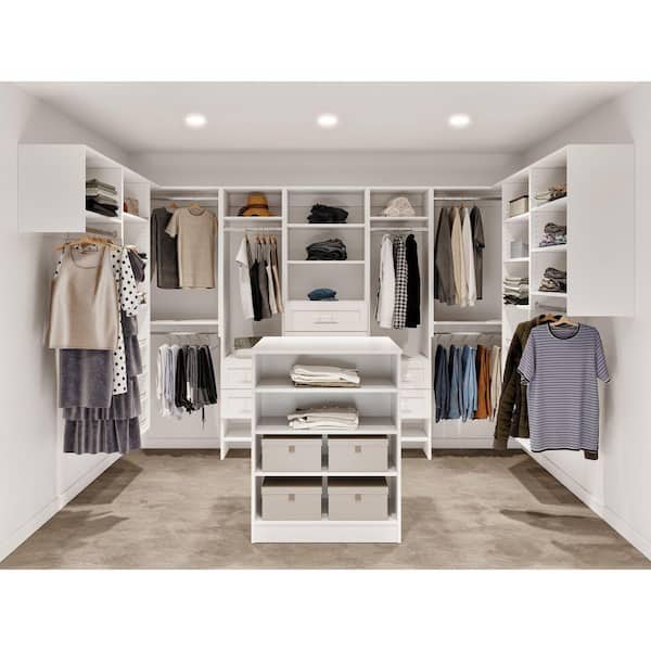 MODULAR CLOSETS Vista 31.5 in. W White Closet Island Freestanding