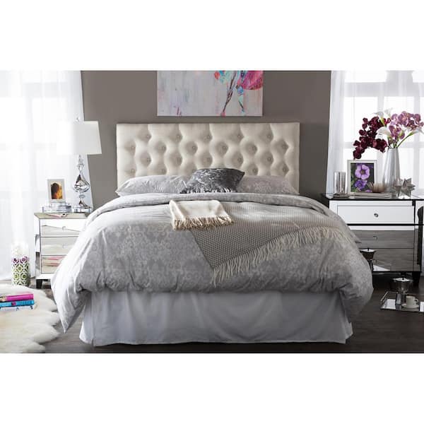 Baxton Studio Viviana Beige Queen Headboard 28862 6460 HD The