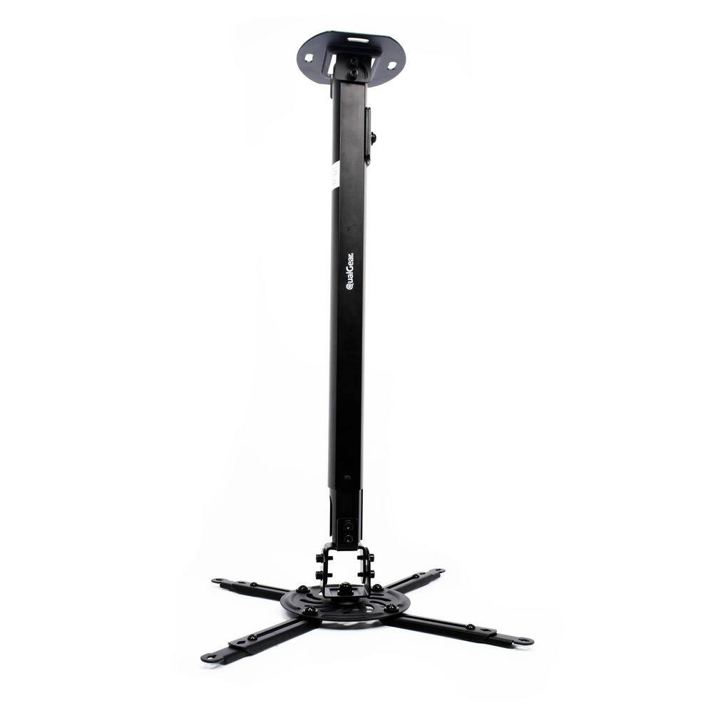 QualGear Projector Ceiling Mount with Adjustable Extension Column, Black  QG-PM-002-BLK-L The Home Depot