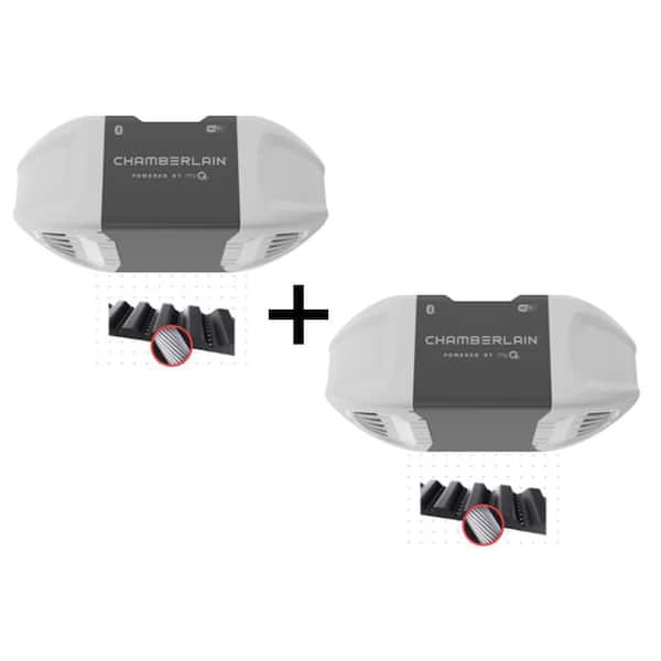 3/4 HP Smart Quiet Belt Drive Garage Door Opener (2-Pack)