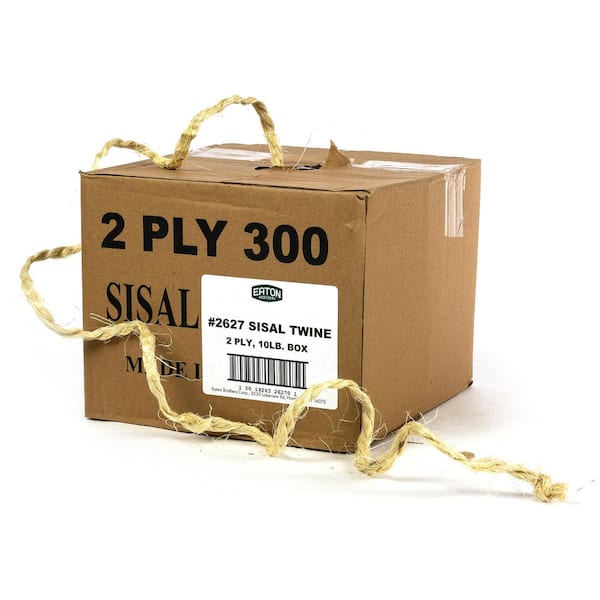 2-Ply Sisal Twine 10 lb. Box-Natural Brazilian Fiber for Tying, Gardening, Crafting and Farm Use