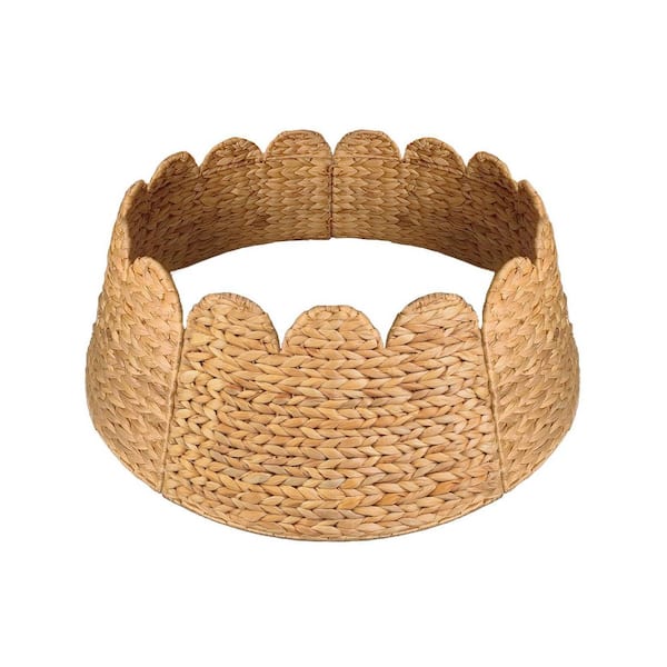 Christmas 28 in. Brown Water Hyacinth Tree Collar