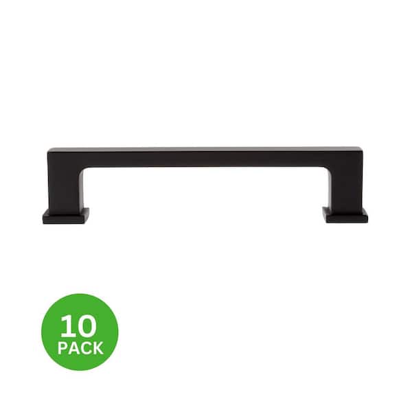 10-Pack Chelsey 4 in. (102 mm) Center-to-Center Classic Matte Black Bar Drawer Pull