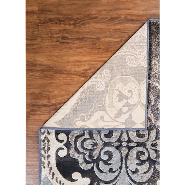 Jewel Blue 8 ft. x 10 ft. Traditional Loomed Medallion Polypropylene Rectangle Indoor Area Rug