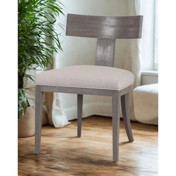 Fabien Mid-Century Modern Grey Wash Fabric Dining Chair (Set of 2)