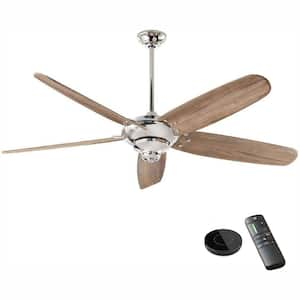 Altura DC 68 in. Polished Nickel Ceiling Fan works with Google Assistant and Alexa