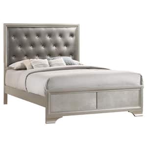 Salford Silver Wood Frame Queen Panel Bed