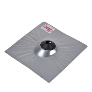 No-Calk 18 in. x 18 in. Galvanized Steel Drip Edge Vent Pipe Roof Flashing with 2 in. Diameter