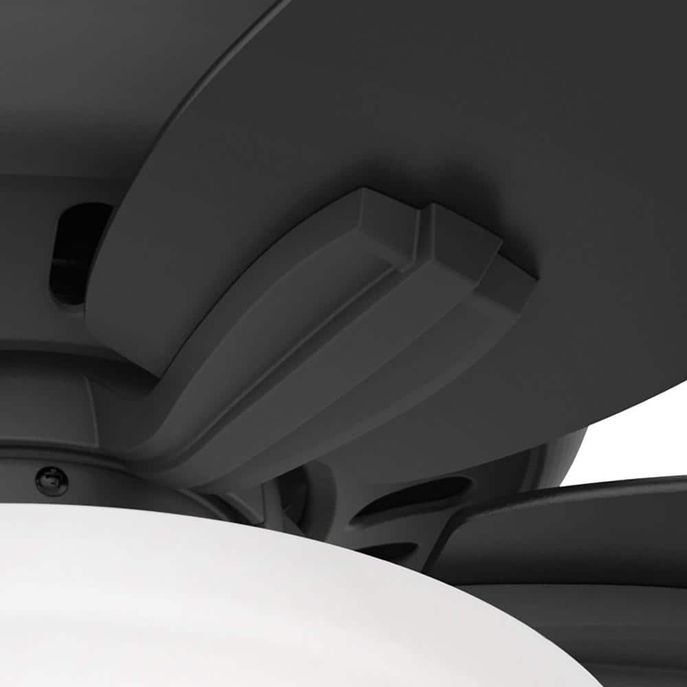 42" Matte Black Low Profile Ceiling Fan with LED Light and Remote