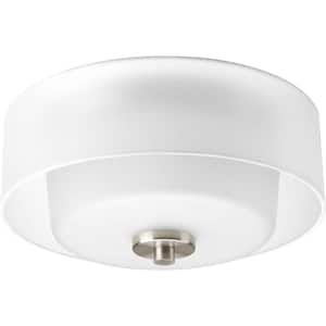 Invite Collection 2-Light Brushed Nickel Flush Mount
