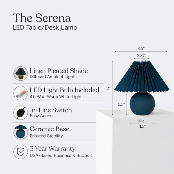 Brightech Serena 10 in LED Matte Teal Green Midcentury Round Globe