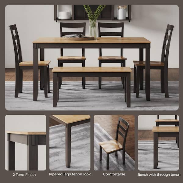 Signature DESIGN BY ASHLEY Gesthaven 6-Piece Rectangle Brown MDF