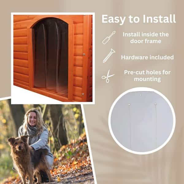 Sliding Door Outdoor Dog House Door Dog Kennel Flap Doors Uross