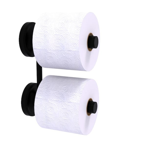 Allied Brass Prestige Regal Collection 2 Roll Reserve Roll Toilet Paper Holder in Matte Black