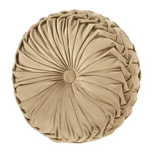 Toulouse Polyester Tufted Round Decorative Throw Pillow 15 x 15 in.
