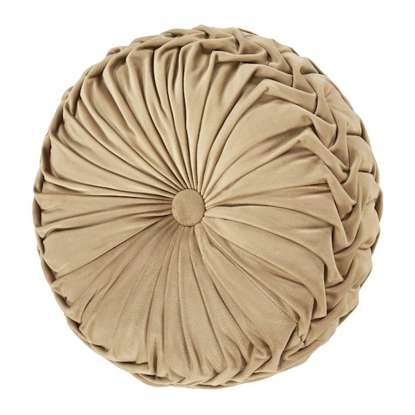 Unbranded Toulouse Polyester Tufted Round Decorative Throw Pillow 15 x 15 in.