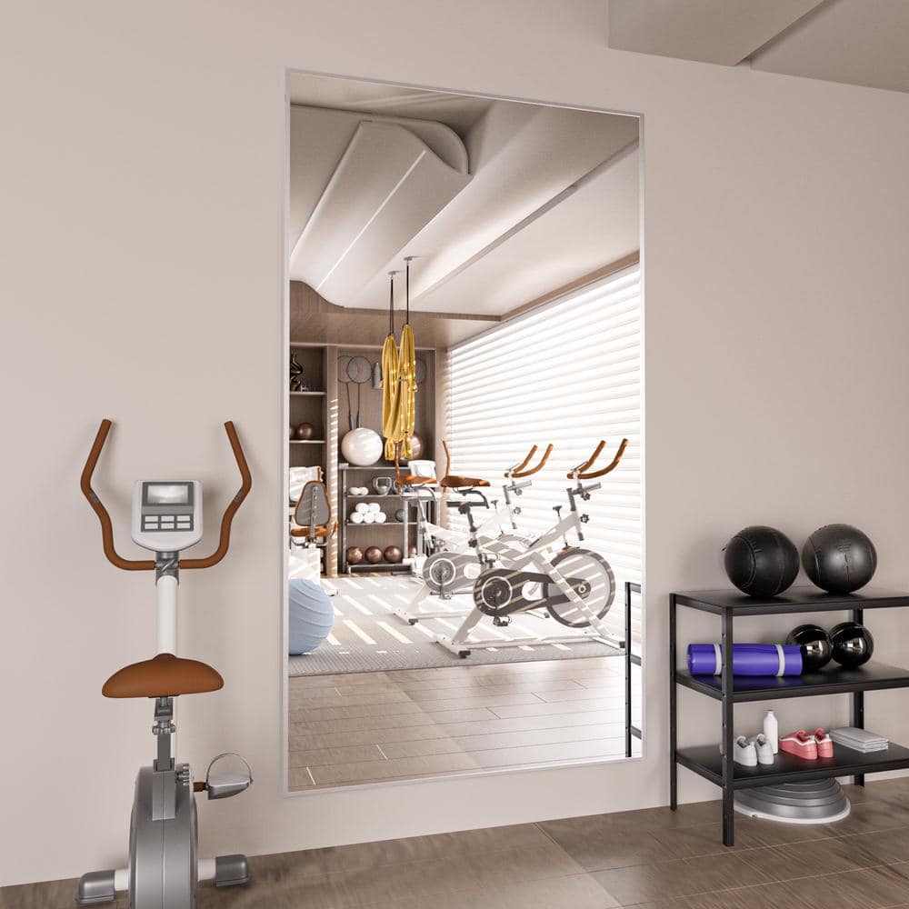 32 in. W. x 71.2 in. H Modern Rectangle Aluminum Alloy Full Length Mirror Sliver Wall Mirror/Floor Mirror price history on PriceWatchPro