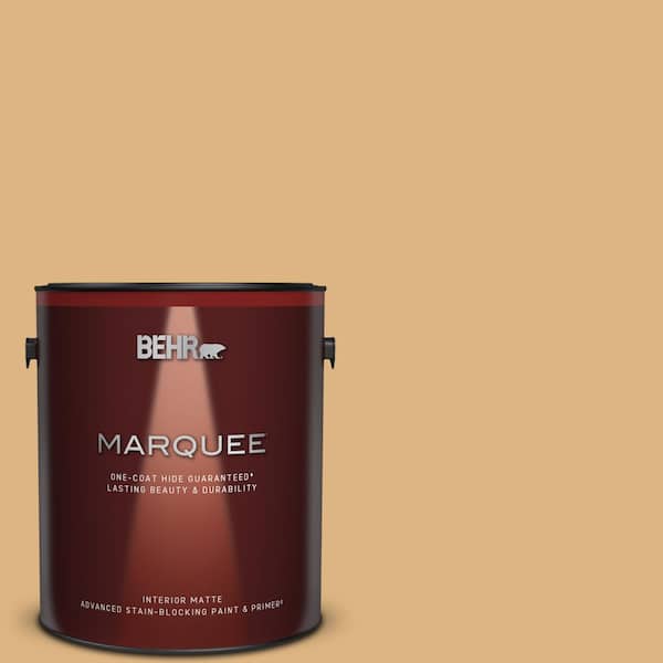 BEHR MARQUEE 1 gal. Home Decorators Collection #HDC-CL-18 Cellini Gold One-Coat Hide Matte Interior Paint & Primer