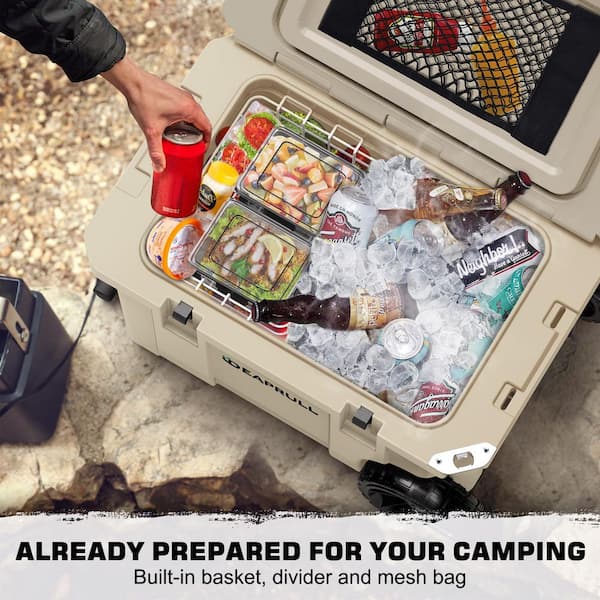 futhork Khaki 55 qt. Portable Chest Cooler, Leak-Proof Outdoor